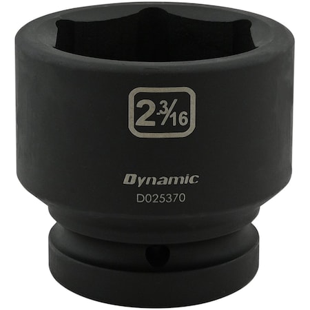 Dynamic 1" Drive Standard Socket, Black Phosphate, Tools 2-3/16" X 1" Drive, 6 Point Standard Length D025370